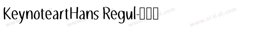 KeynoteartHans Regul字体转换